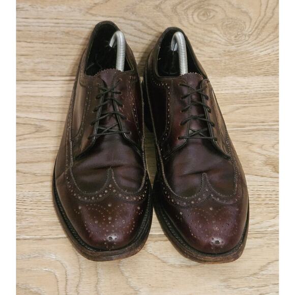 Florsheim Wingtip Oxford Dress Shoes Brogue Detailing Burgundy Mens Size 10.5 main image 8